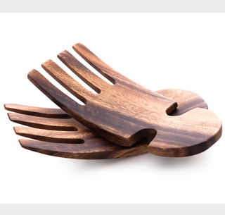 Wooden Salad Hands Set - dolly mama boutique