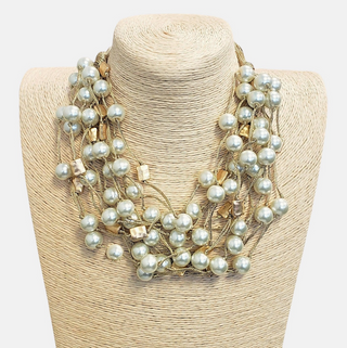Chunky Pearl Statement Necklace
