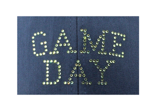 Kourtney Trucker Hat with Crystal "GAME DAY" - dolly mama boutique
