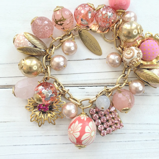 Pink Bauble Charm Bracelet - dolly mama boutique