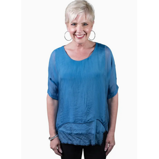Adriana Double Raw-Edge Top