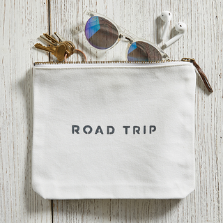 "Road Trip" Canvas Zip Pouch