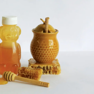 Honey Jar with Wood Dipper