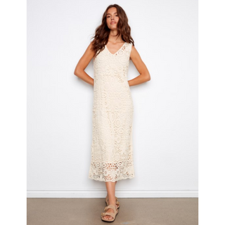 white crochet sleeveless dress Karen Kane Women's Sleeveless Crochet Dress, Large, L, Off White, 100% Polyester