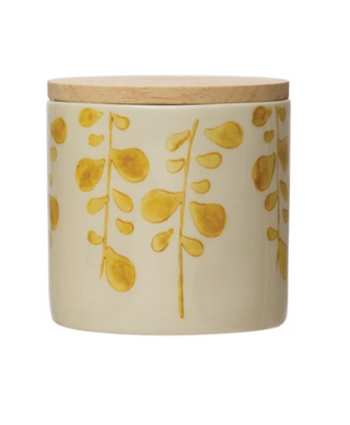 Stoneware Jar with Bamboo Lid - dolly mama boutique