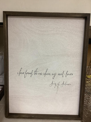 Word Board/ “The one my soul Love”