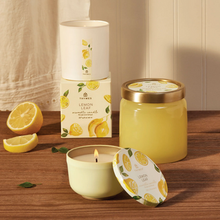 Lemon Leaf Candle Tin - dolly mama boutique