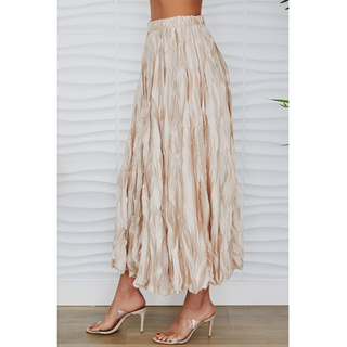 Crinkle Midi Skirt