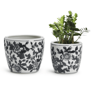 Black and White Cachepot - dolly mama boutique