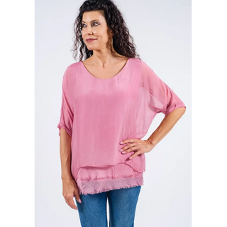 Adriana Double Raw-Edge Top