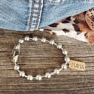 Hand-Stamped Mama Tag Bracelet