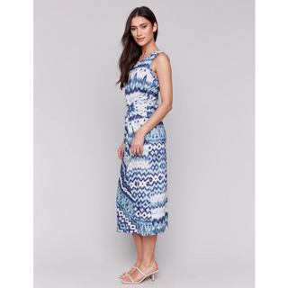 Sleeveless Dress with Faux Knot Detail - dolly mama boutique