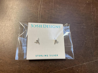 Silver Hummingbird Stud Earrings