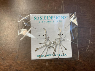 Silver Paddle Fringe Earrings