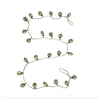 Olive Green Glass Garland - dolly mama boutique