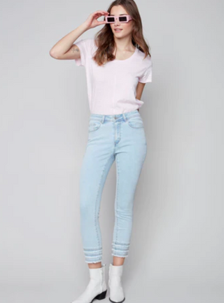 Frayed-Hem Ankle Jean C5147Z