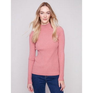 Ribbed Mock Neck Sweater
