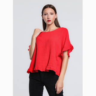 Kinslee Ruffle Top - dolly mama boutique