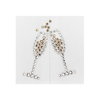 Rachel Cap with Crystal Champagne Glasses - dolly mama boutique