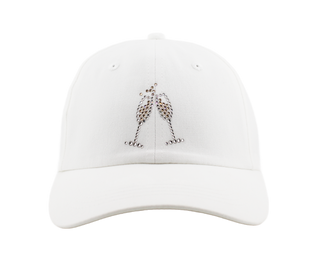 Rachel Cap with Crystal Champagne Glasses - dolly mama boutique