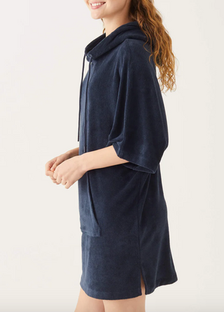 Captiva Terry Hooded Tunic NVY  00165