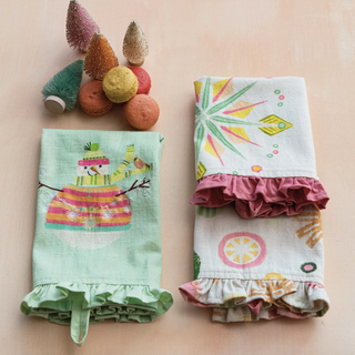 Ruffled Tea Towel Holiday - dolly mama boutique