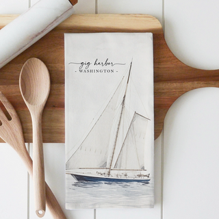 Sailboat Tea Towel