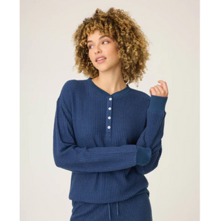 Morning Waffle Henley - dolly mama boutique