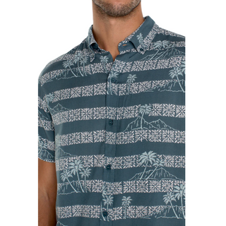 Mens Short-Sleeve Button-Up Shirt - dolly mama boutique