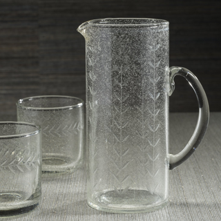Tuscan Etched Glass Pitcher - dolly mama boutique
