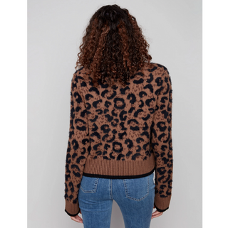 Bow Tie Front Jacquard Cardigan