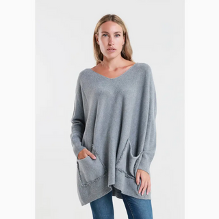 Shannon Fringe Pocket Sweater - dolly mama boutique