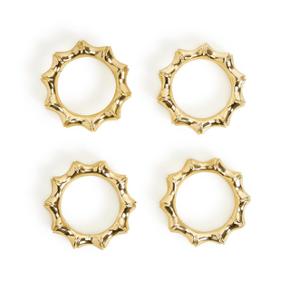 Gold Bamboo Napkin Rings - dolly mama boutique