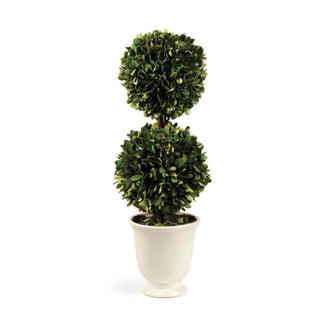 Topiary Dble White Beaded Pot - dolly mama boutique