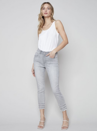 Frayed-Hem Ankle Jean C5147Z