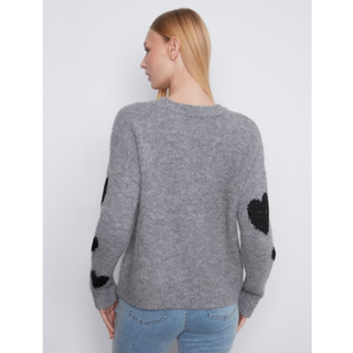 Heart Embroidered Crewneck Sweater