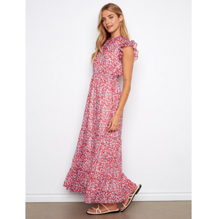 Floral Chiffon Maxi Dress - dolly mama boutique