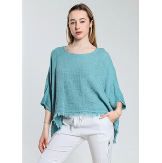 Archer Loose Gauze Top - dolly mama boutique