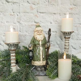 Green Santa with Lantern - dolly mama boutique