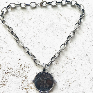French Angel Coin Necklace