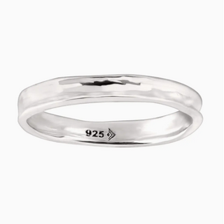 Hammered Slv Stacking Ring