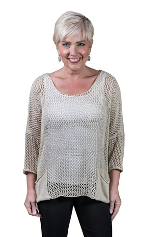 Lennox Knit Top LS #BLS133 - dolly mama boutique