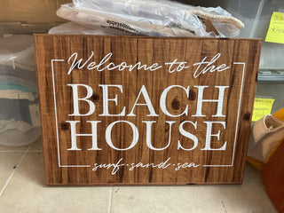 “Welcome to the Beach House” Poly Sign 22x16