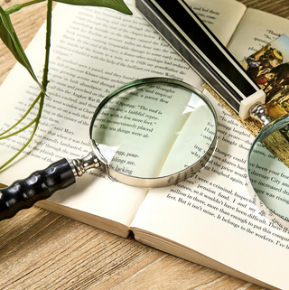 Magnifier with Carved Handle