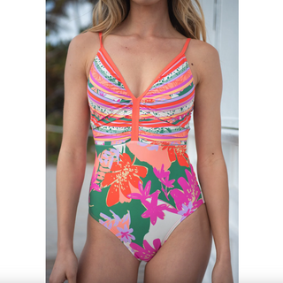 Flatten-It Gathered Swimsuit - dolly mama boutique