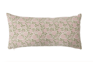 Pink Floral Lumbar Pillow - dolly mama boutique