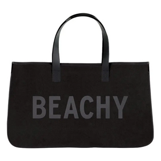 Tote Canvas Blk - dolly mama boutique
