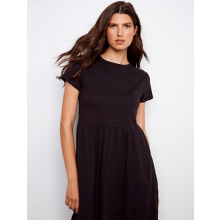 Crew-Neck Midi Dress - dolly mama boutique