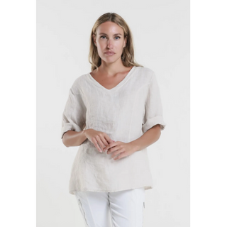 Lula V-Neck Side Seam Top - dolly mama boutique