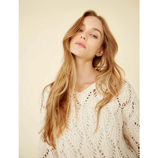 3/4 Sleeve Crochet Sweater - dolly mama boutique